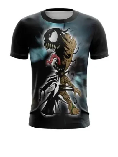 Camiseta Remera Sublimada Venom Groot Infantil