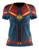 Camiseta Remera Sublimada Capitana Marvel D3 Corte Dama