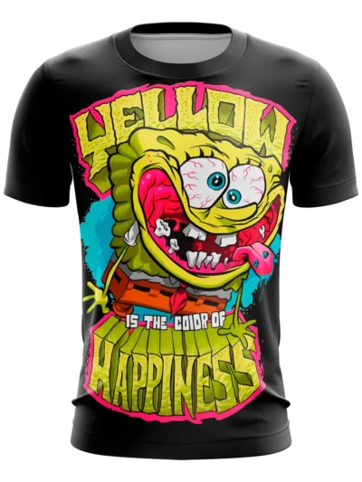 Camiseta Remera Sublimada Talla Extra Bob Esponja Happiness