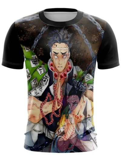 Camiseta Remera Sublimada Gyomei Himejima Demon Slayer Infantil