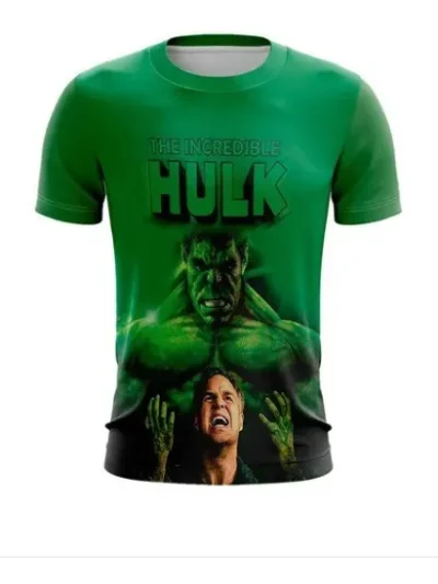 Camiseta Remera Sublimada Increible Hulk Infantil