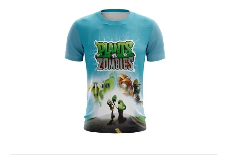 Camiseta Remera Sublimada Plantas Vs Zombies Tallas Extra