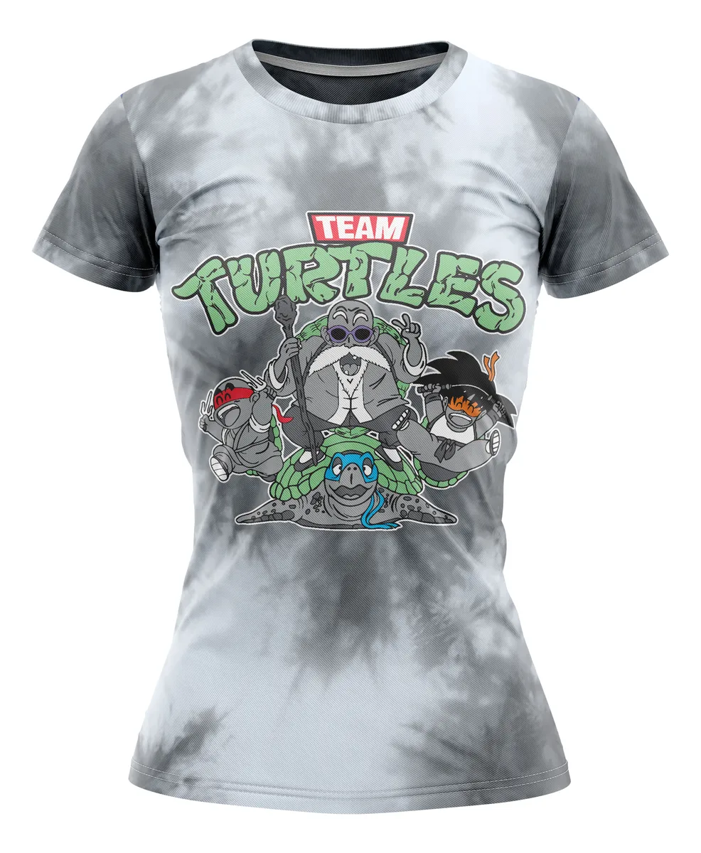 Camiseta Remera Sublimada Team Turtles Corte Dama