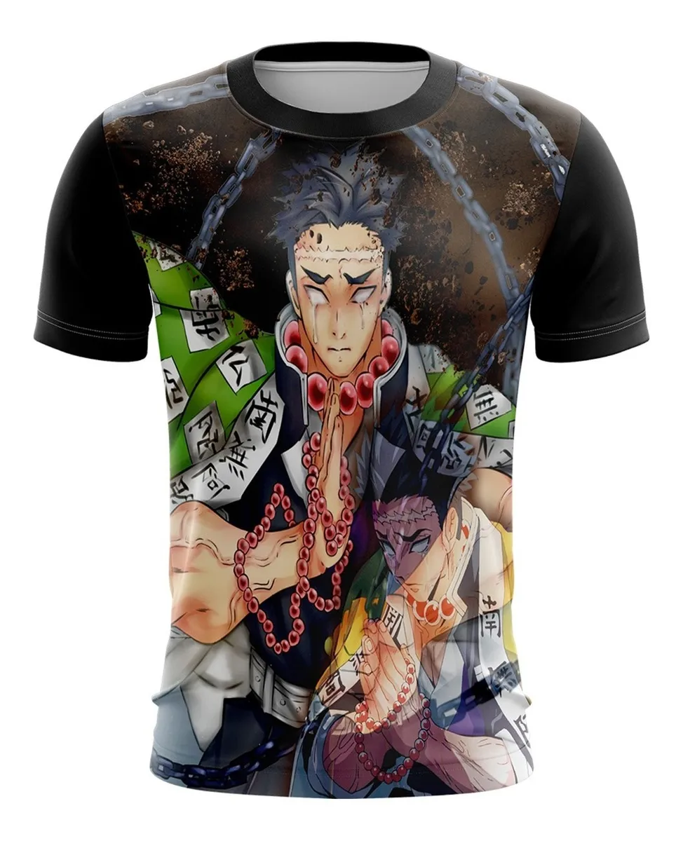 Camiseta Remera Sublimada Talla Extra Gyomei Himejima Demon Slayer