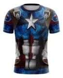 Camiseta Remera Sublimada Infantil Capitán América
