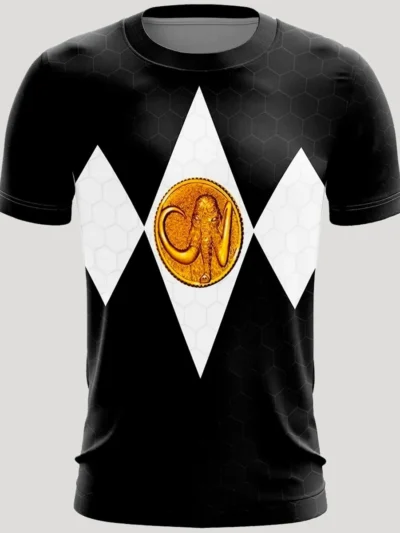 Camiseta Remera Sublimada Power Ranger Negro Tallas Extra