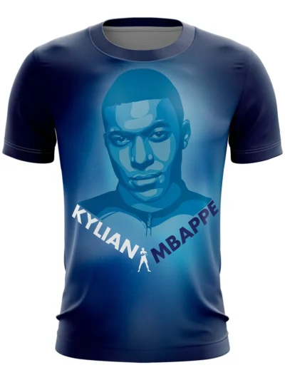 Camiseta Remera Sublimada Infantil Kylian Mbappe D2