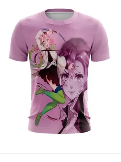 Camiseta Remera Sublimada Mitsuri Kanroji Dragon Slayer Tallas Extra