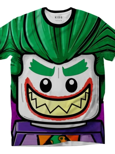Camiseta Remera Sublimada Joker Legos Moda Niño Tela Spandex Calidad Premium
