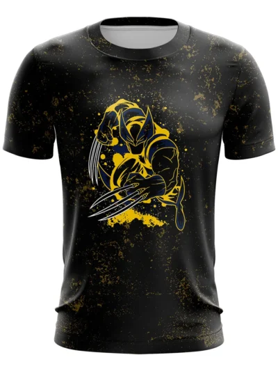 Camiseta Remera Sublimada Talla Extra Wolverine Pintura