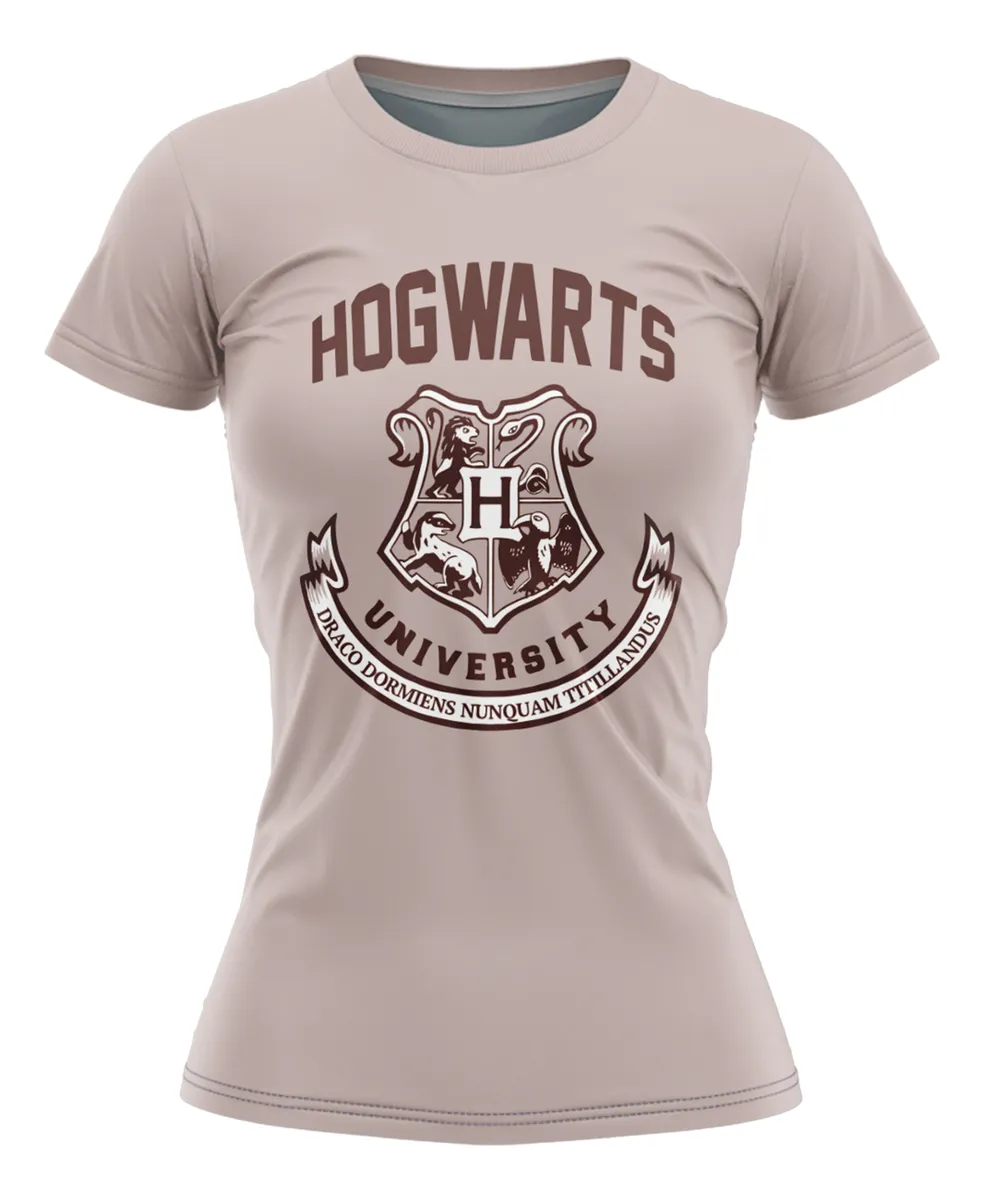 Camiseta Remera Sublimada Hogwarts University Dama