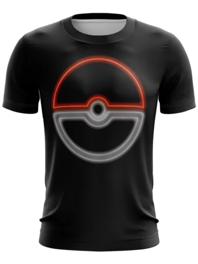 Camiseta Remera Sublimada Pokebola Pokénom Infantil