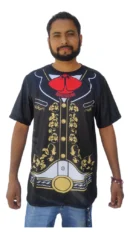 Camiseta Remera Sublimada Mariachi Traje Negro Sublimada Tallas Extra