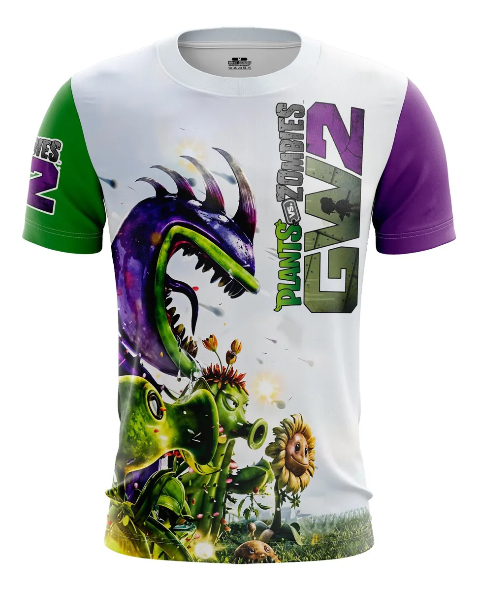 Camiseta Remera Sublimada Plantas Vs Zombies Gw2