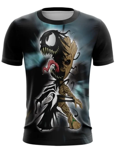 Camiseta Remera Sublimada Talla Extra Venom Groot