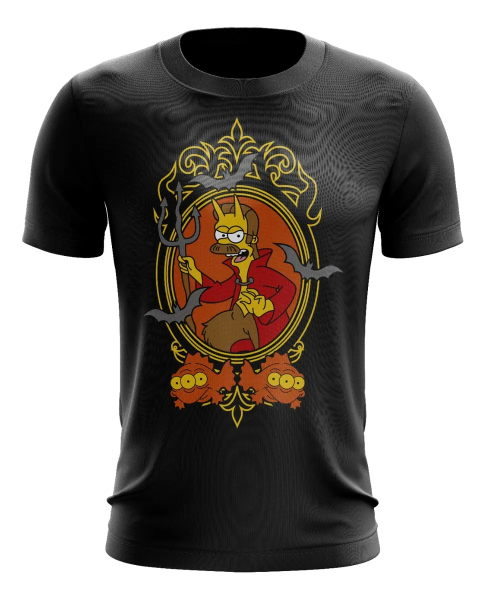 Camiseta Remera Sublimada Infantil Flanders Casita Del Horror
