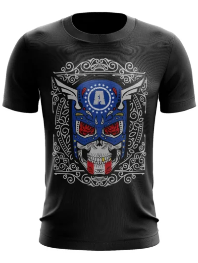 Camiseta Remera Sublimada Talla Extra Capitan America Skull