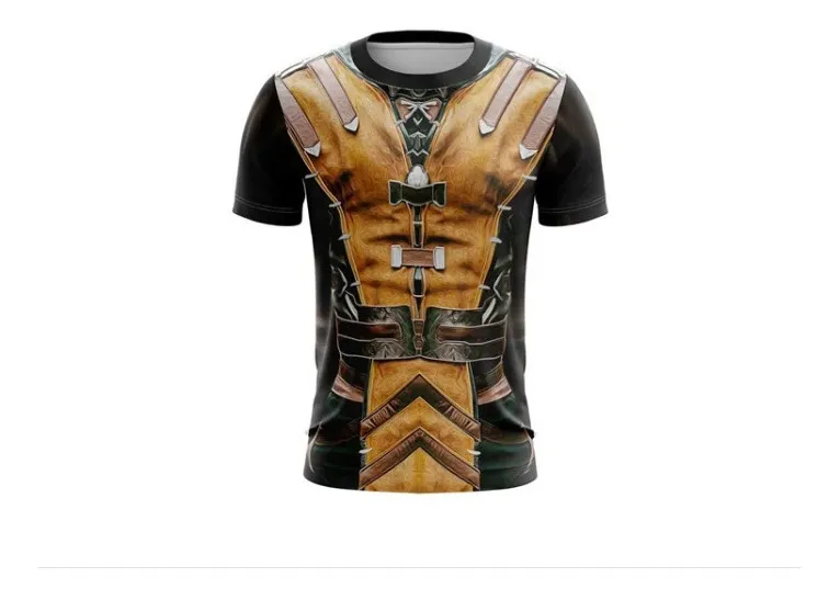 Camiseta Remera Sublimada Traje Scorpion Mortal Kombat