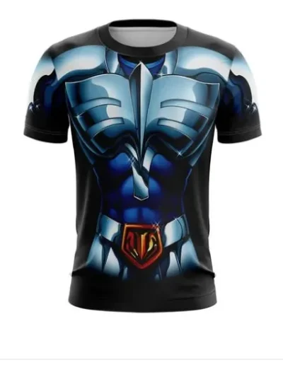 Camiseta Remera Sublimada Cisne Armadura Infantil