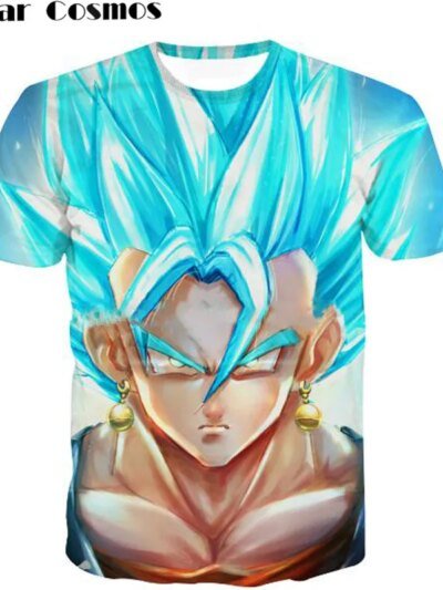 Remera Cosmos Dragon Ball Z Super Saiyan Tops Vegeta Animación 3D