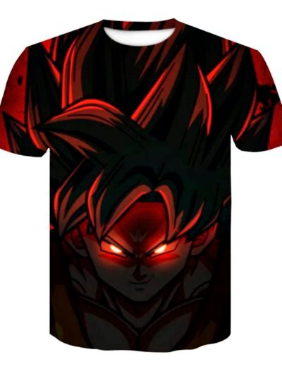 Remeras De Verano Negras Dragon Ball Z Slim Fit Para Hombre Casual Algodón