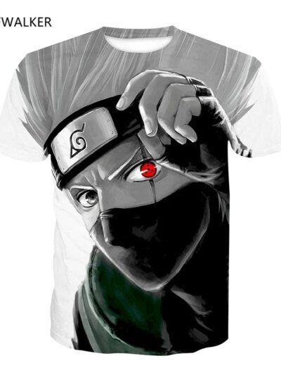 Remeras Con Estampado 3D Animado De Naruto Kakashi Ping Para Hombre