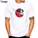 Remera Exclusiva De Neon Genesis Evangelion Ray Con Ojos De Eva En Rojo Remera Blanca Para Hombre