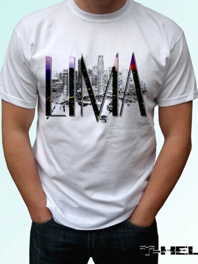 Ropa Informal 3D Para Hombre Lima Remera Blanca Con Bandera De Perú High Country