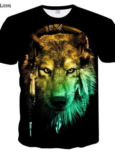 Remera De Dj Mad Wolf Para Hombre Y Mujer Remeras De Verano De Secado Rápido Remeras 3D