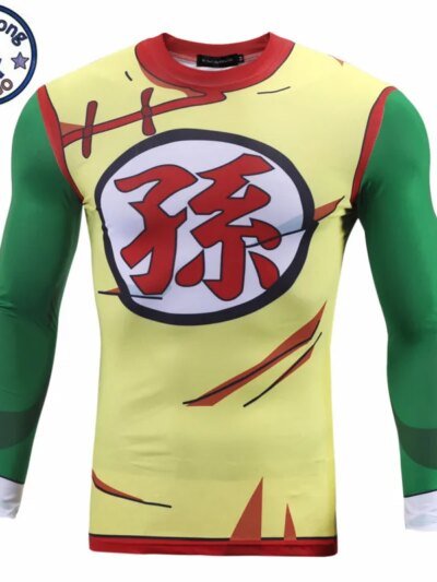 Remera De Mujer Con Dibujos Animados En 3D De Dragon Ball Z Super Saiyan Gohan De Compresión