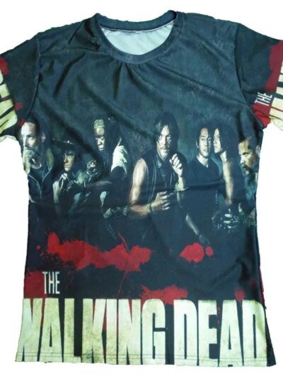 Remeras Divertidas De Manga Corta Con Cuello Redondo De Poliéster Para Hombre Con Estampado De The Walking Dead