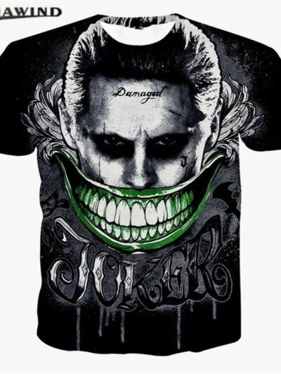 Remera De Manga Corta Del Equipo 3D Suicide Para Hombre Y Mujer Joker Harley Quinn Y Rick