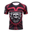Remera De Compresión Para Hombre Diseño De Calavera Animada De Punisher Para Fitness Mma Y Culturismo