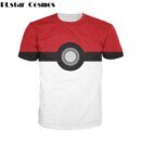 Remera Estampada Harajuku Con La Divertida Pokeball 3D De Cosmos Y Estrella De La Muerte De Pokémon