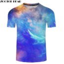 Remera De Hombre Oso 3D Galaxy Informal De Verano De Manga Corta