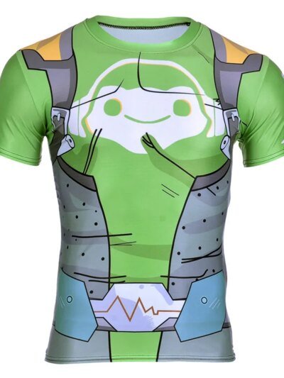 Remera Lucio Ow Dj Fitness Con Estampado 3D Para Hombre Culturismo Crossfit Informal Cuello Redondo