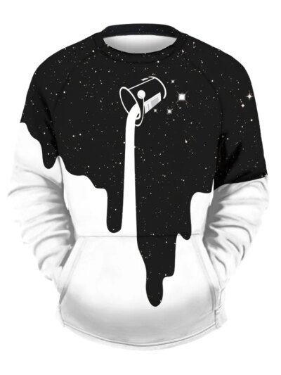 Remera Con Estampado 3D De Cielo Hermoso Para Hombre Y Mujer Con Cobertura Completa De Invierno Y Espacio Galáctico