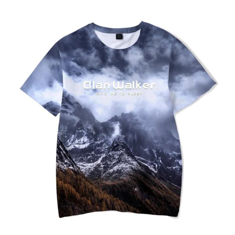 Remera Descolorida 3D De Dj Alan Walker Para Hombre Y Mujer Divertida De Verano Ropa De Hip Hop