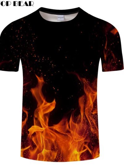 Remeras Casuales Para Hombre Con El Logo De Hop 3D Fire Was Funny Remeras Para Hombre Zootop Bear