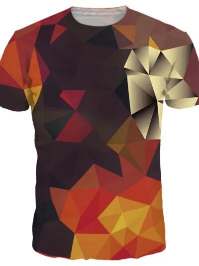 Remera Cosmos Hip Hop Harajuku Para Hombre Y Mujer Verano Con Impresión 3D En Color Bloques