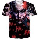Remera Estampada Con Letras Del Escuadrón Suicida Demon Joker Haha Ropa De Calle Para Hombres Baile