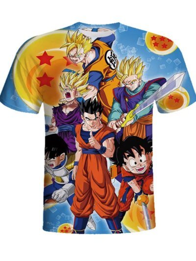 Remeras Estampadas De Goku Super Saiyan Vegeta De Ball Z Para Hombre