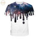 Remeras De Verano De Manga Corta Informales Para Hombre Y Mujer Con Estampado 3D De Bilberry Jam Surses Galaxy