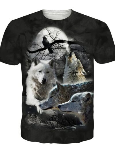 Remeras 3D De Lobo De Hielo Hip Hop Talla Europea Animales Hombre Y Mujer