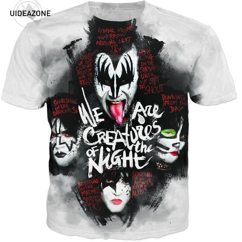 Remera De Manga Corta Criaturas 3D Beso Para Hombre Y Mujer Verano