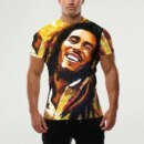 Remeras De Bob Marley 3D Ropa Divertida Para Hombre Remera De Manga Corta Hip Hop