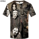 Remera De Marca Ropa Gótica Punk Slipknot Rockera Ropa Para Hombre Remeras 3D