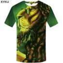 Remera De Manga Corta De La Marca Animals Lion De Streetwear Para Hombre Rock 3D