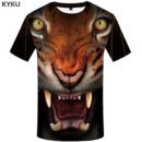 Remera De Ojo De Tigre Con Estampado 3D De Snger Mark Divertida Remera De Hip Hop Para Hombre Informal Con Animales