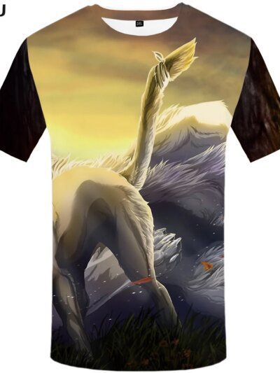 Remeras Divertidas De Verano De Manga Corta Para Hombre De La Marca Wolf Mountain Con Impresión 3D